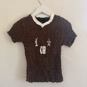 Lioness Scrunched Spectate Top Coffee